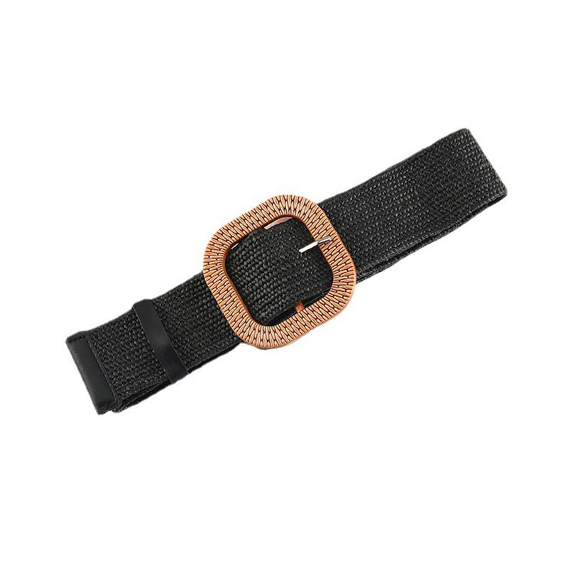 Cotton And Linen Straw Woven Belt Women Cotton And Linen Straw Woven Belt Women